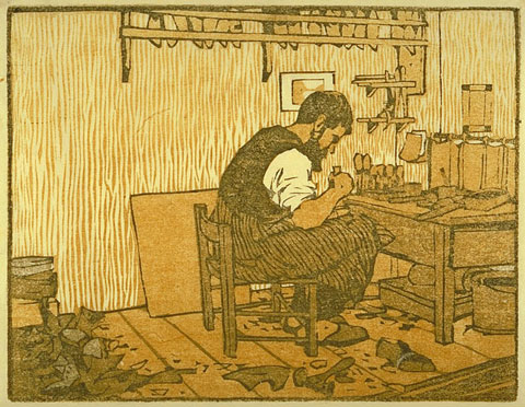 The Shoemaker- Gustave Baumann